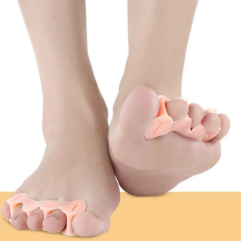 2Pcs=1Pair harte Silikon Zehentrenner, Hallux Valgus orthopädische Zehentrenner.