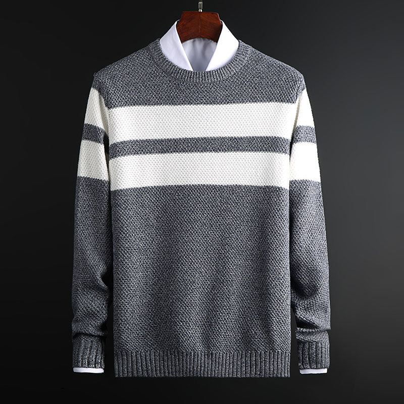 Kaschmir-Baumwollpullover Herren 2023, Herbst-Winter-Jersey-Strickpullover