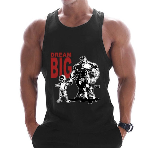 Neue Fitnessstudios Kleidung aus Baumwolle, Bodybuilding ärmelloses Unterhemd