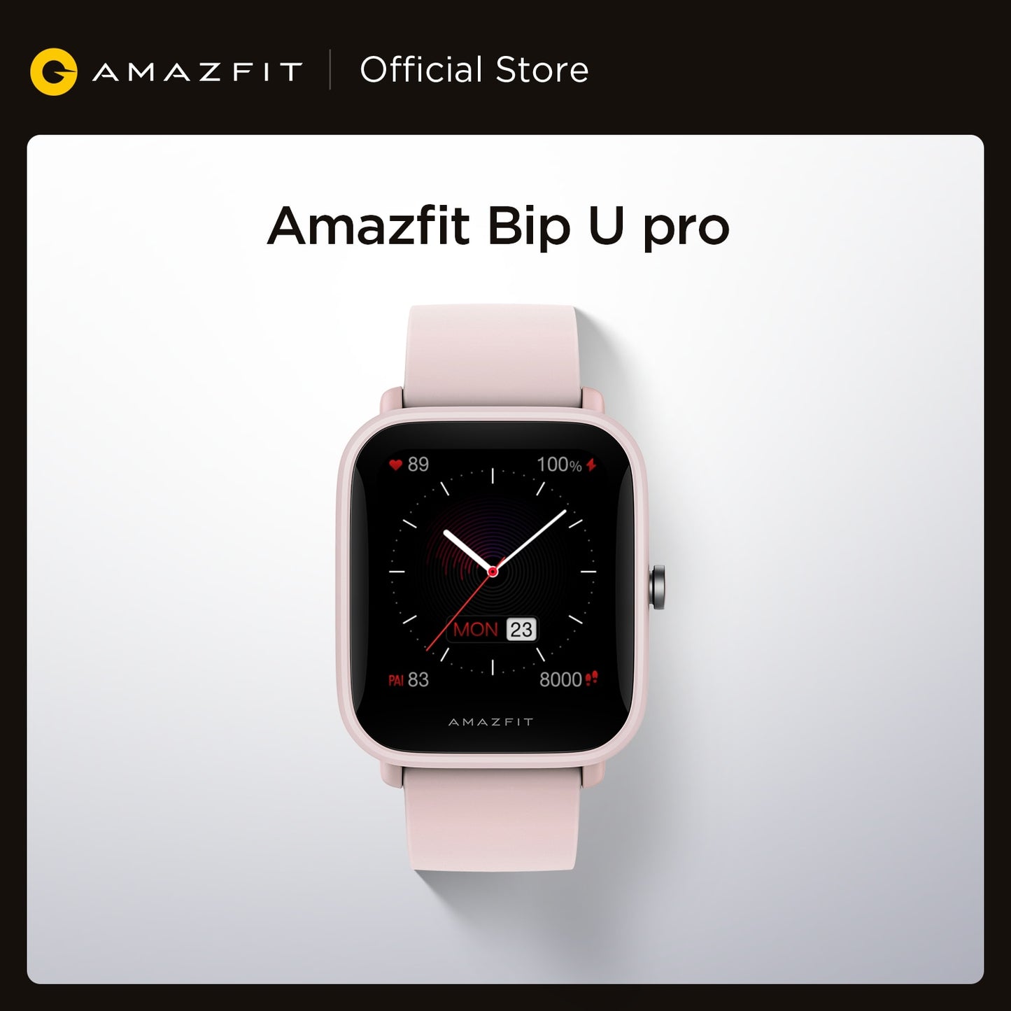 GPS Smartwatch Amazfit Bip U Pro Farbbildschirm 31g, bis zu 5 ATM Wasserdichtheit 60+ Sportmodus, Smartwatch für Android