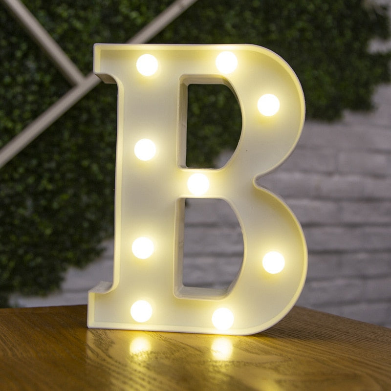 Alphabet Buchstaben LED-Leuchten, Leuchtzahl Lampe, Dekor Batterie, Nachtlicht für Zuhause Hochzeit Geburtstag Weihnachtsfeier Dekoration