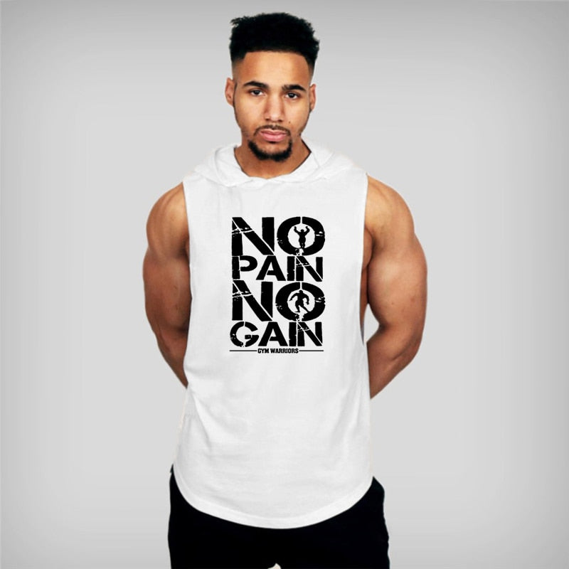 Herren Baumwolle Bodybuilding Fitness Sweatshirt mit Kapuze