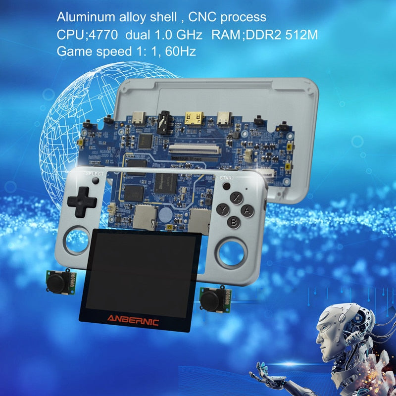 Full View 3.5" IPS Bildschirm Linux OS RG350M Retro Game Console Metal Shell PS1 Arcade Emulator RG350 Gaming Player HDMI-kompatibel