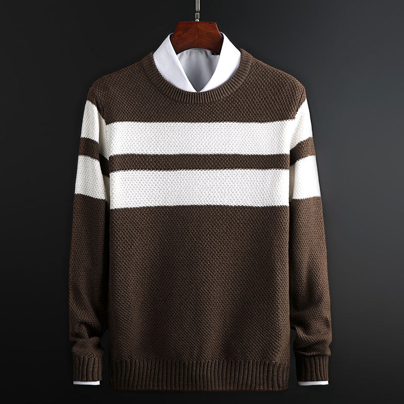 Kaschmir-Baumwollpullover Herren 2023, Herbst-Winter-Jersey-Strickpullover