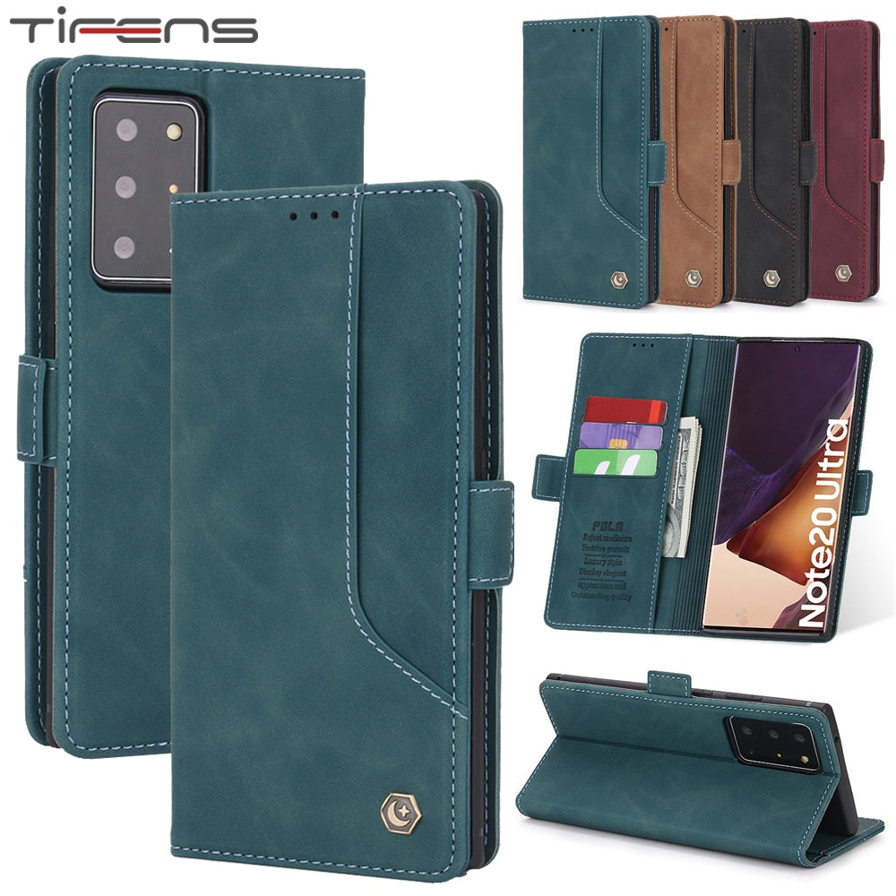 Luxus Ledertasche Für Samsung Galaxy Note 20, Ultra 10, 9 Plus, Note20ultra, Magnetische Flip Wallet Card Slots