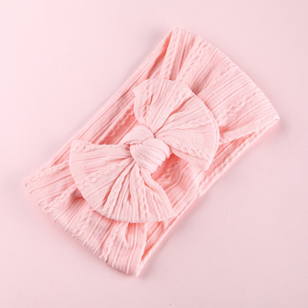 1Pcs Neugeborenes Baby Stirnband für Mädchen, elastisch Baby Schleifen, weiches Nylon Kinder Kopfbedeckung, Haarschmuck 32 Farben