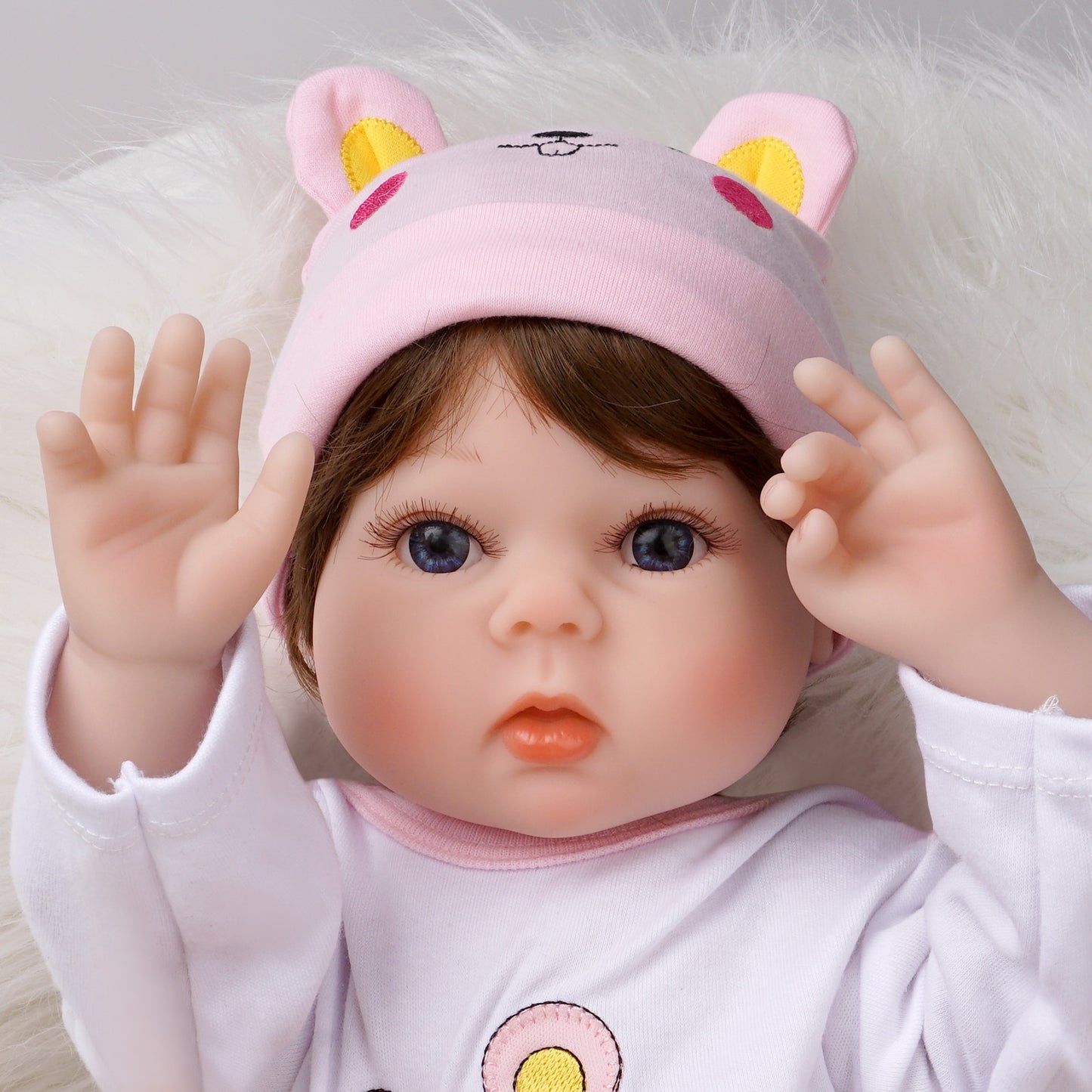 55cm Neugeborenes Baby Mädchen Silikon