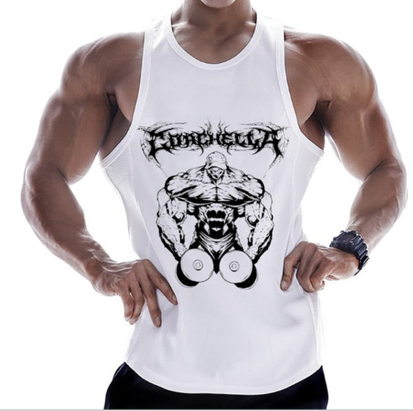Neue Fitnessstudios Kleidung aus Baumwolle, Bodybuilding ärmelloses Unterhemd