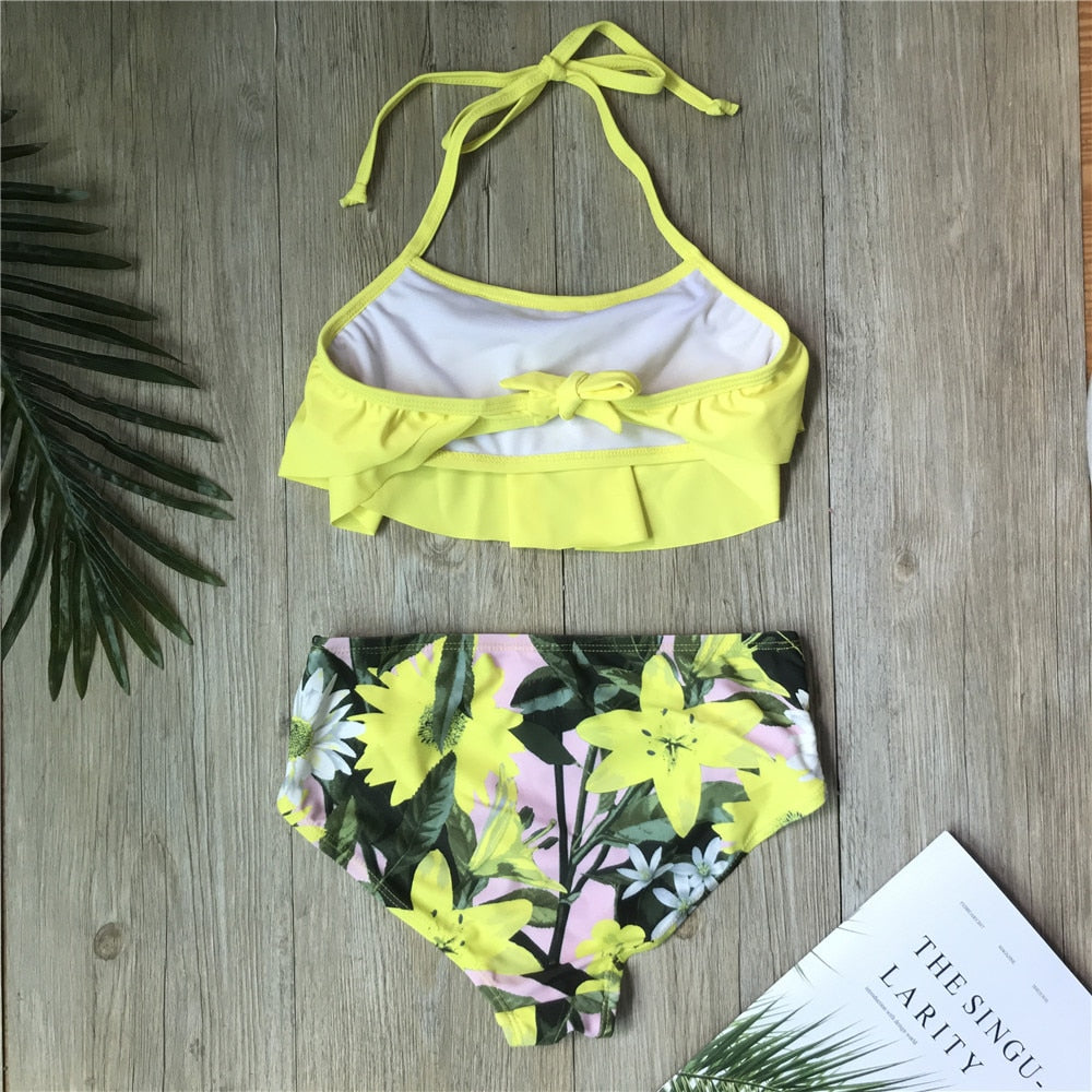 Badeanzug Bikini Set für Kinder Mädchen, Zwei-Stücke Schwimmenanzug für den Sommer