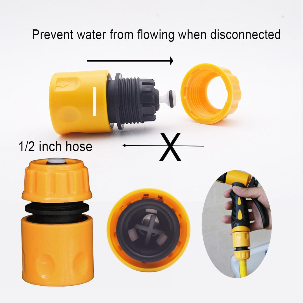 Gartenzubehör Outdoor 3/4 Auto Gartenschlauch Adapter Schnellkupplung Reparatur Schlauchverbinder Wasserhahn Anschluss Rohrverschraubungen 1/2