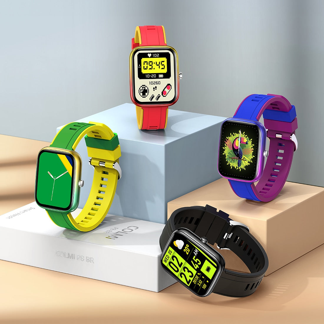 COLMI P8 BR 1,69 Zoll Smart Watch Männer Fitness Tracker IP67 Wasserdicht Bluetooth International Smartwatch für Android iOS Telefon