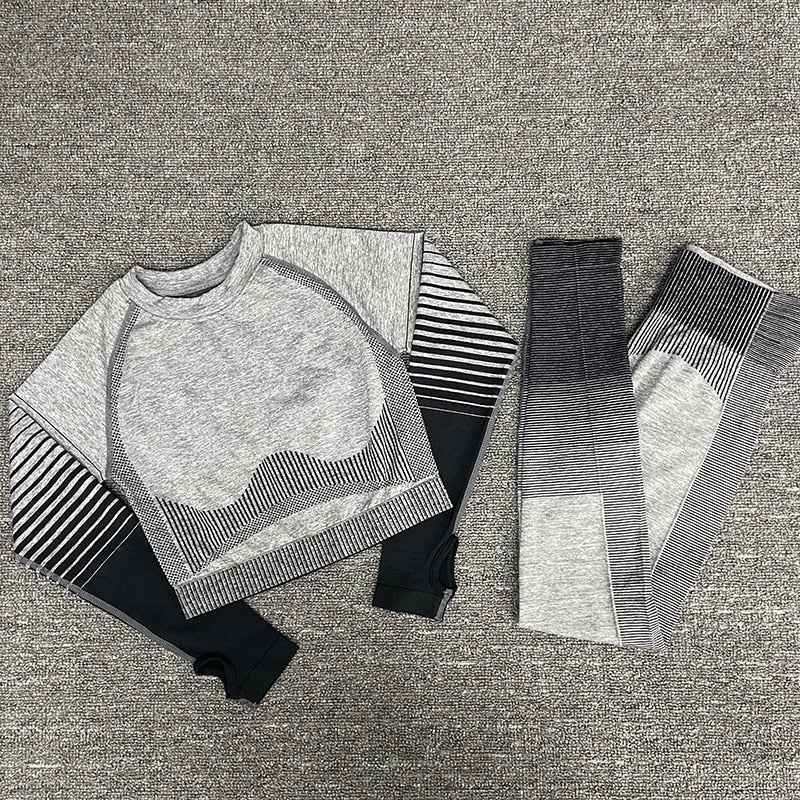 2/3/5 stücke Nahtlose Damen Sportbekleidung & Yoga-Set