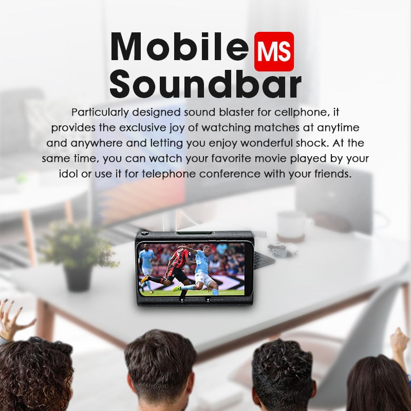 Mobile Soundbar Bluedio MS, tragbarer Lautsprecher, kabelloser Induktionslautsprecher mit Sensor-Telefonständer