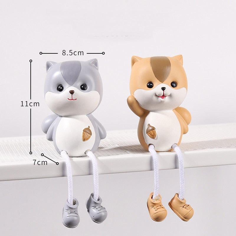 2PCS Nordic Puppe für Wohnzimmer Dekoration Kinderzimmer Dekoration Harz Puppe Hase Figur, Handwerk für Kinder Kinderzimmer Dekoration