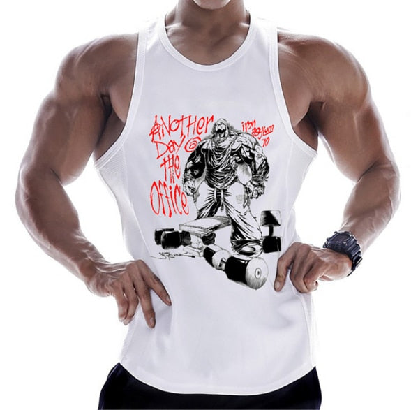 Neue Fitnessstudios Kleidung aus Baumwolle, Bodybuilding ärmelloses Unterhemd