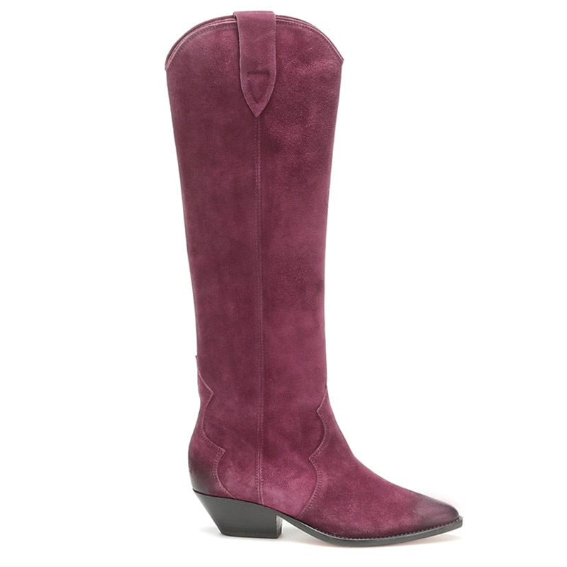 Damen Stiefel Wildleder High Stiefel, Qualität Damen Freizeitschuhe