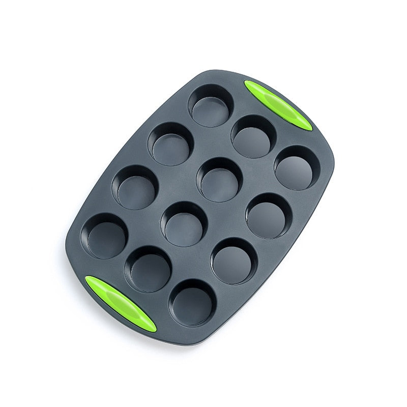 Silikon-Backformen, Kuchenform, Backformen, runde Cupcake-Pfanne, Mini-Muffinblech