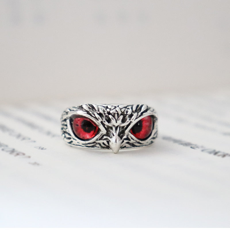 Charmante Mode Eule Ring Design, Multicolor Augen