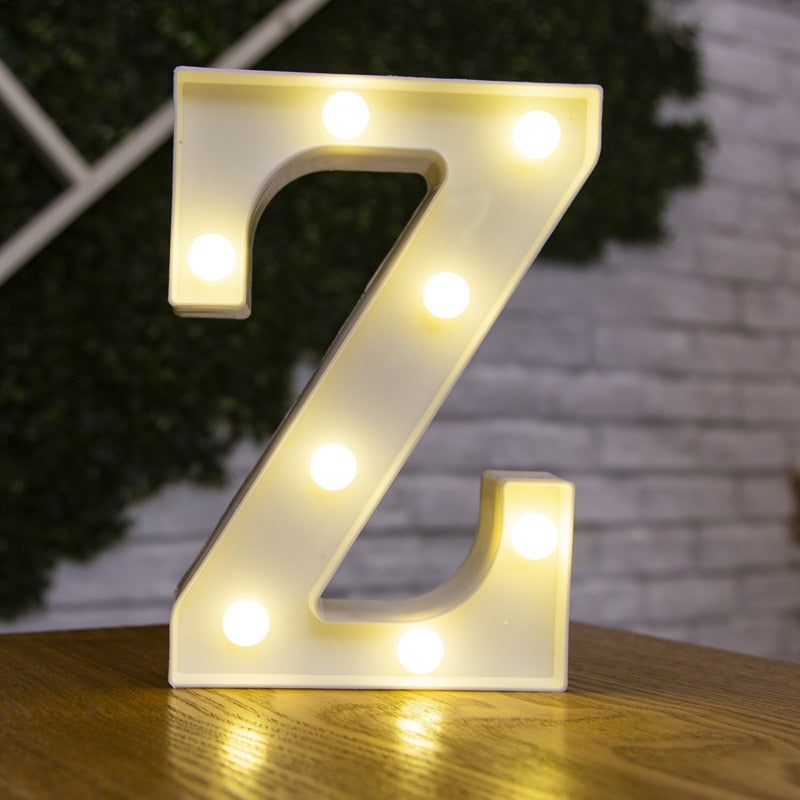 Alphabet Buchstaben LED-Leuchten, Leuchtzahl Lampe, Dekor Batterie, Nachtlicht für Zuhause Hochzeit Geburtstag Weihnachtsfeier Dekoration