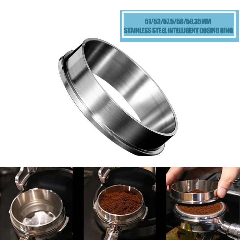 Edelstahl Intelligenter Dosierring Brühschüssel, Kaffeepulver Für Espresso Barista Trichter Siebträger