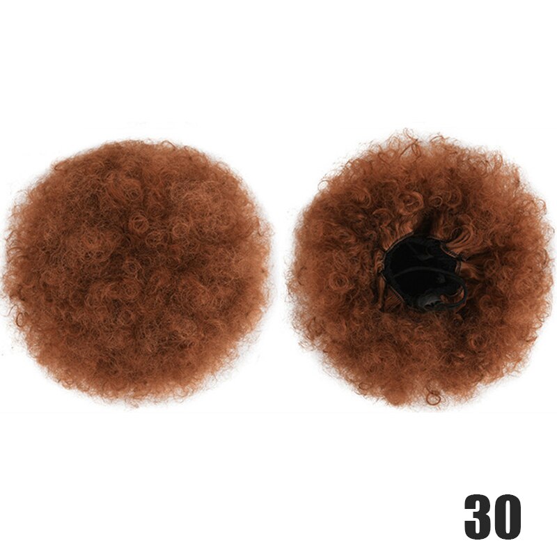 Synthetische Puff Afro Lockig Chignon Perücke Pferdeschwanz Kordel Kurz Afro