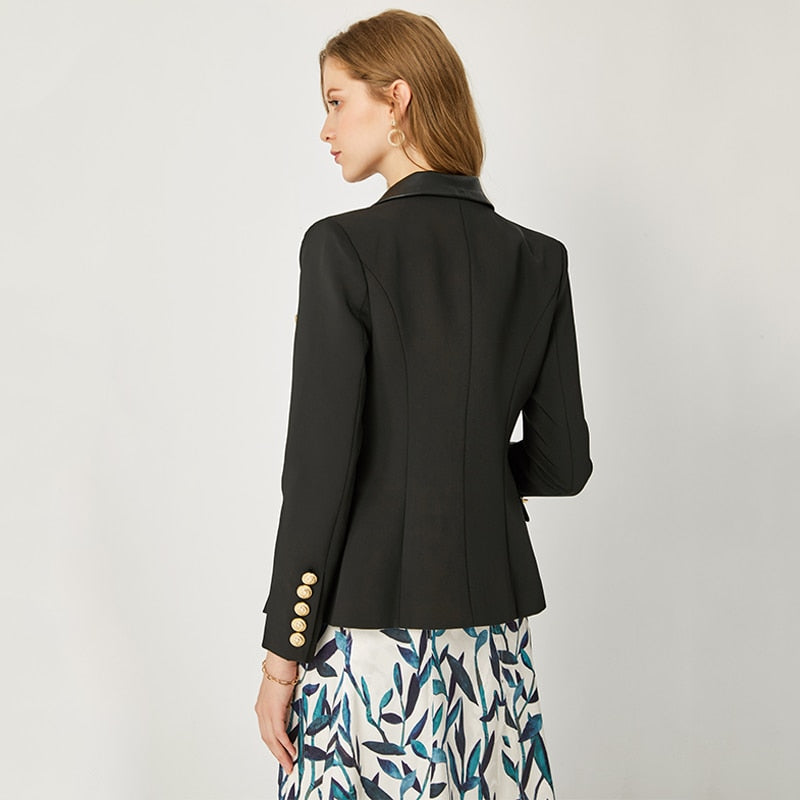 Harley Fashion Frühling / Herbst Damen Schlankblazer, Leder Qualität Europäischen Design