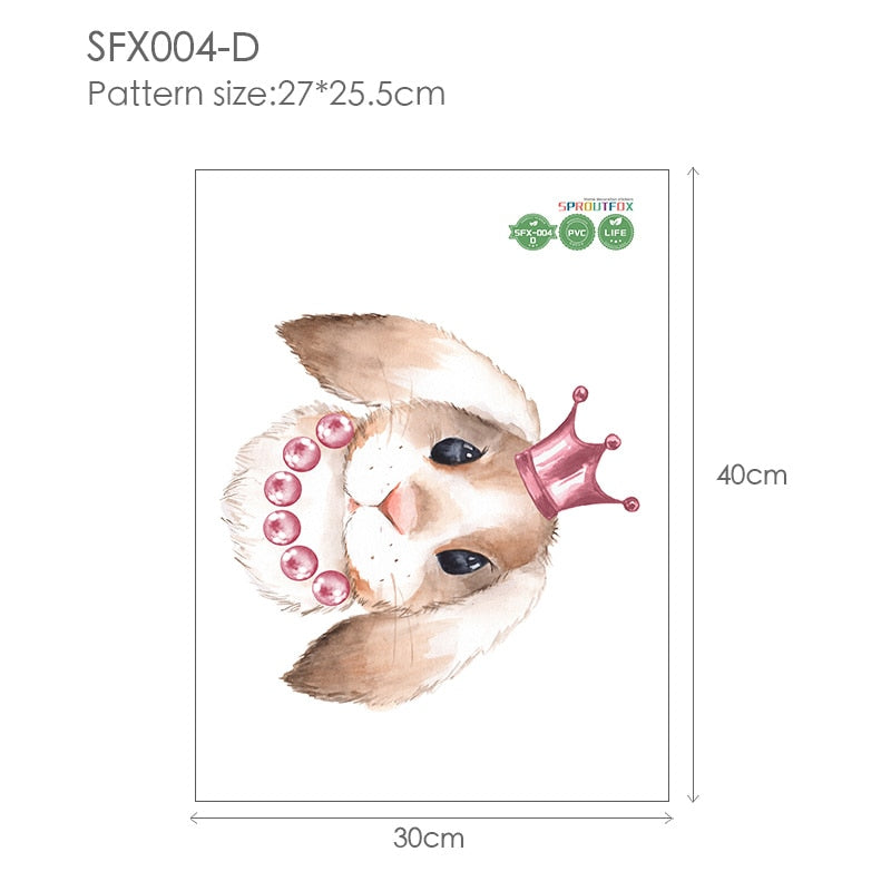 30*40cm Wandaufkleber Home Decor Wohnzimmer Zwei niedliche Kaninchen Abnehmbare Home Wohnzimmer Dekoration Wandbild Hase Aufkleber