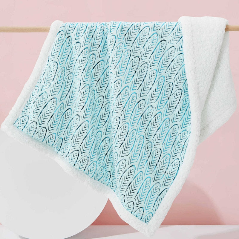 Babydecken Neugeborenes Doppelstöckige Warme Flanelldecke