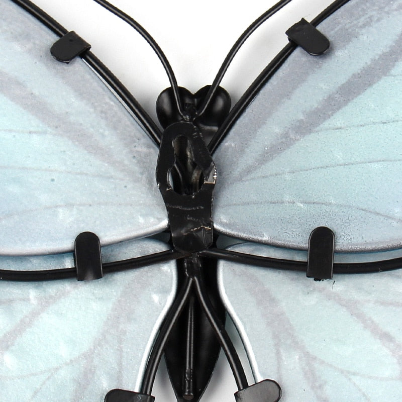 Home Decor Metallschmetterling mit GlassWall Artwork für Gartendekoration, Tierstatuen und Skulpturen für den Garten