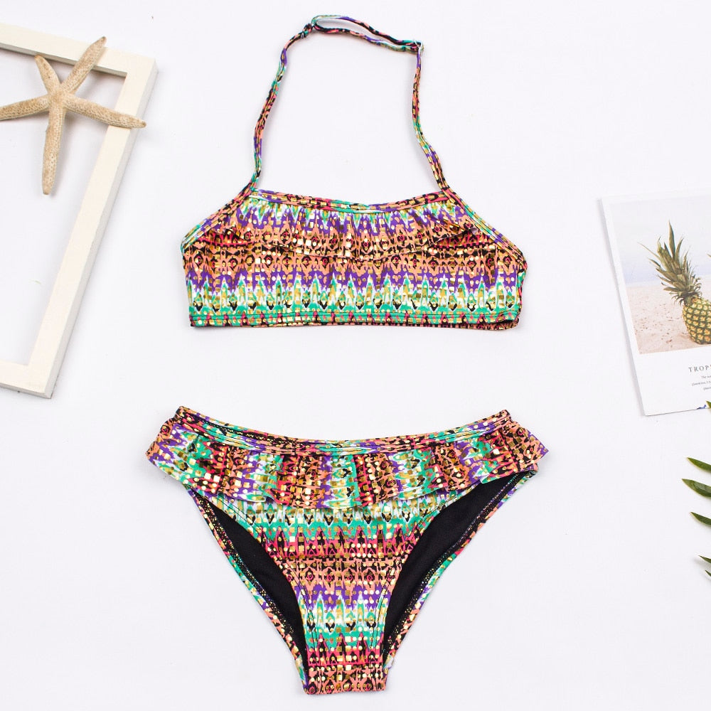 Badeanzug Bikini Set für Kinder Mädchen, Zwei-Stücke Schwimmenanzug für den Sommer