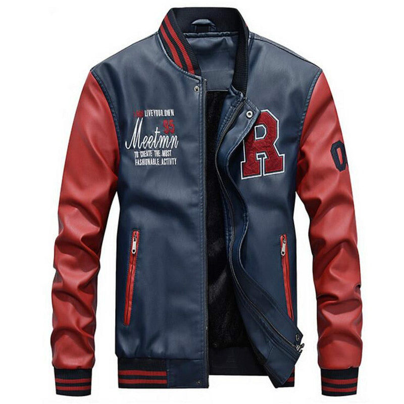 Herren Bomberjacke, Männer Leder- und Baseballjacken / Biker