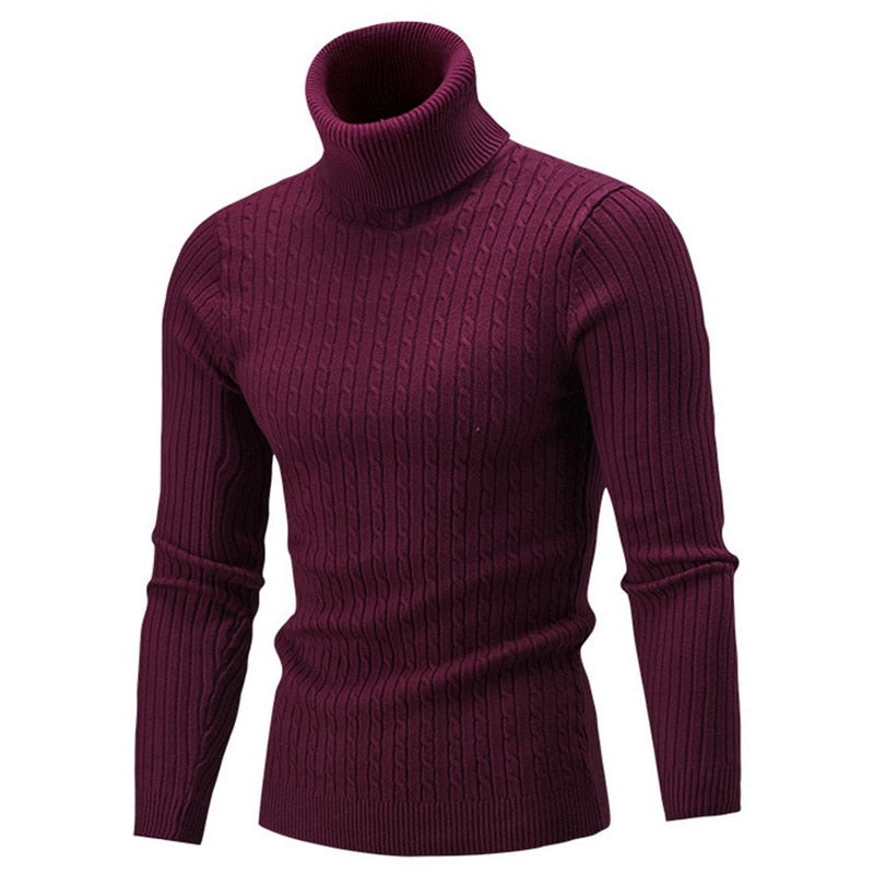 Rollkragen Warmer Strickpullover für Männer