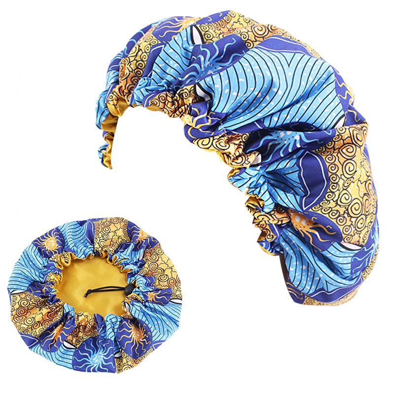 2 pcs/set Schlafmütze für Eltern und Kinder Afrikanischer Druck, Turban Haarabdeckung