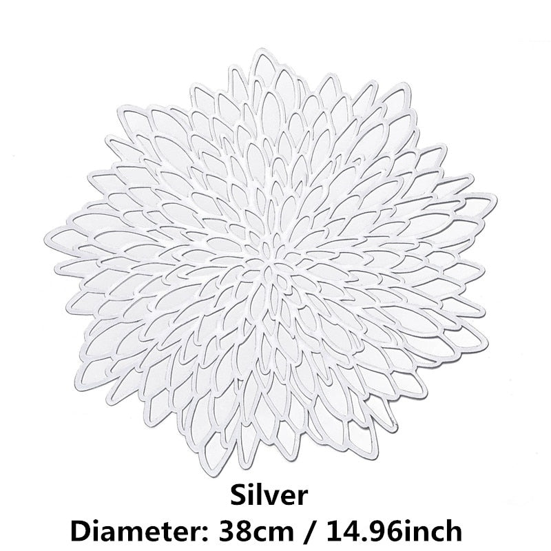 PVC-Tischset für Esstisch, 4/6/8PCS für Esstisch, hohle Unterlage
