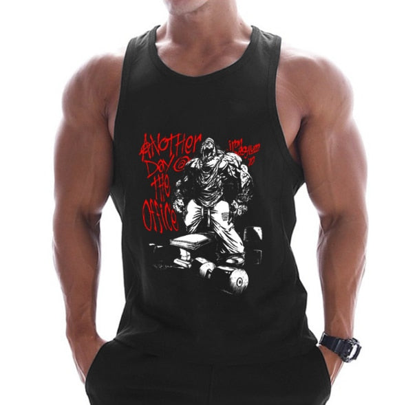 Neue Fitnessstudios Kleidung aus Baumwolle, Bodybuilding ärmelloses Unterhemd