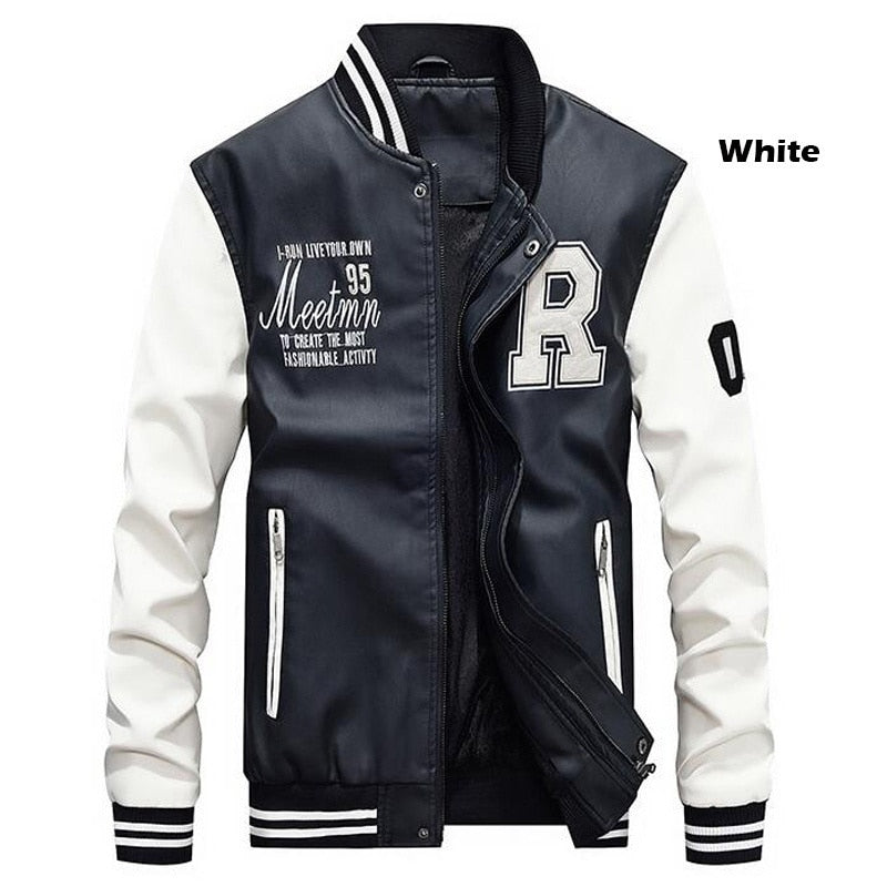 Herren Bomberjacke, Männer Leder- und Baseballjacken / Biker