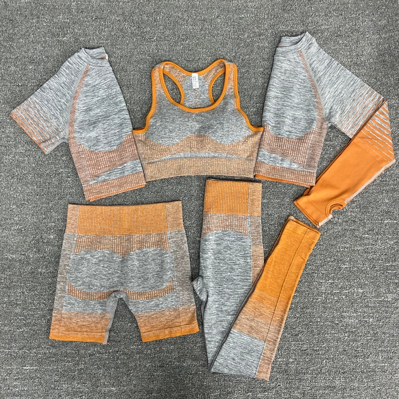 2/3/5 stücke Nahtlose Damen Sportbekleidung & Yoga-Set