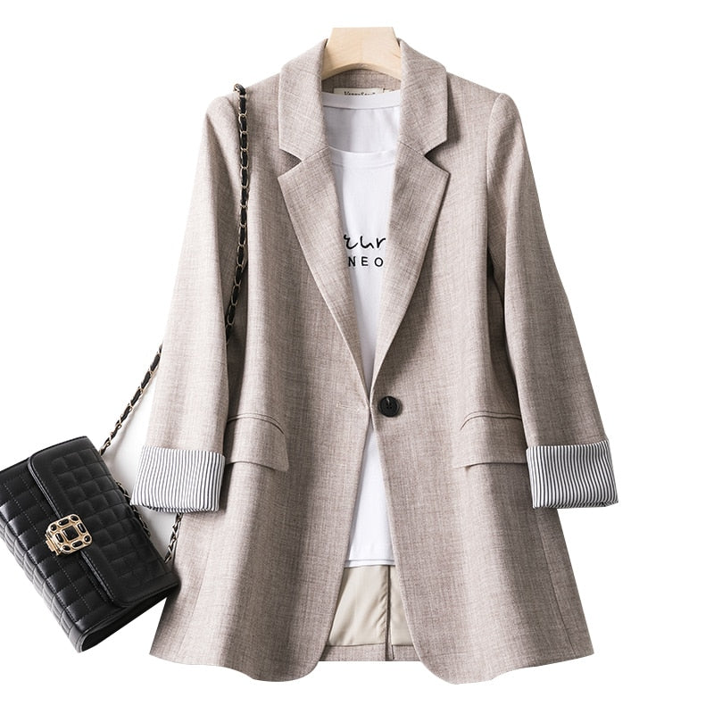 Damen Langarm Frühling Casual Blazer