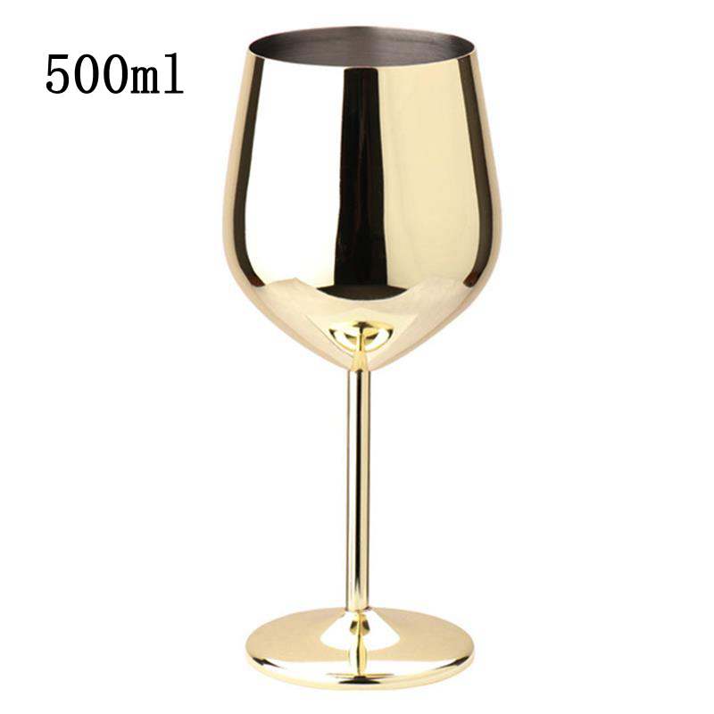 500ml Edelstahl Kelch Champagnerschale, Weinglas Cocktailglas Kreatives Metall