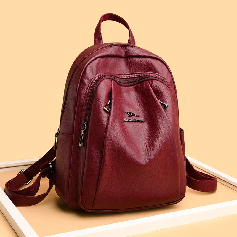 Damen echtes designer Leder Rücksack, Hohe Qualität