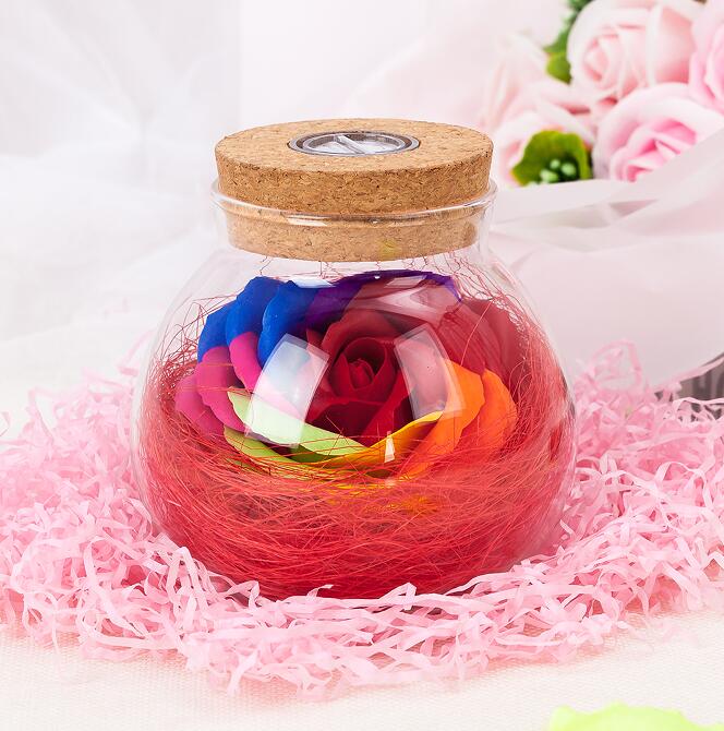LED romantische Rose Blume mit Fernbedienung, Dimmer Lampe, kreative Nachtlicht Blume