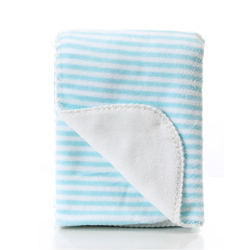 Babydecken Neugeborenes Doppelstöckige Warme Flanelldecke