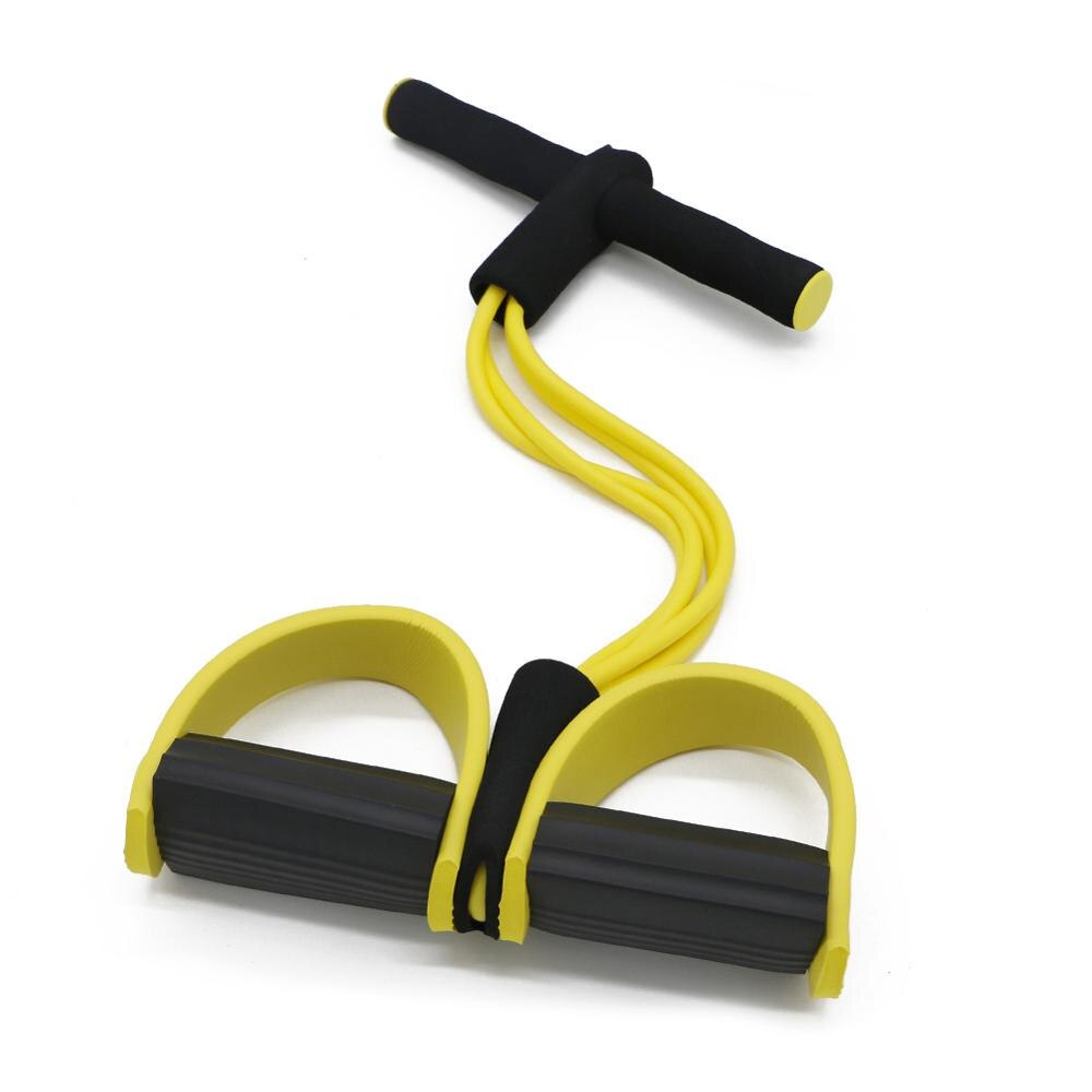 Widerstandsbänder 4-Röhren-Pedal-Fitnessseil, Latex-Pedaltrainer, Zugseil-Expander & Gummibänder