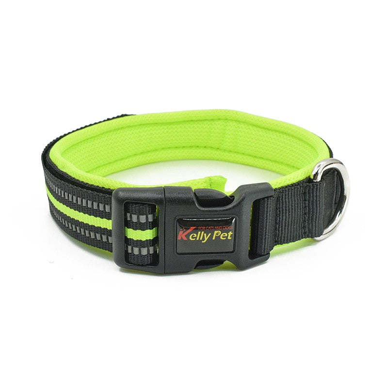 Atmungsaktives Mesh-Nylon-Hundehalsband Reflektierende Hundehalsbänder für kleine, mittelgroße und große Hundetrainingshalsketten für Hundezubehör