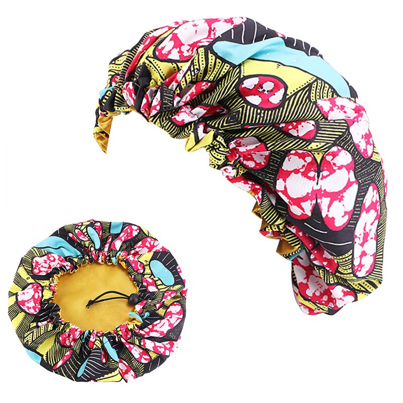 2 pcs/set Schlafmütze für Eltern und Kinder Afrikanischer Druck, Turban Haarabdeckung