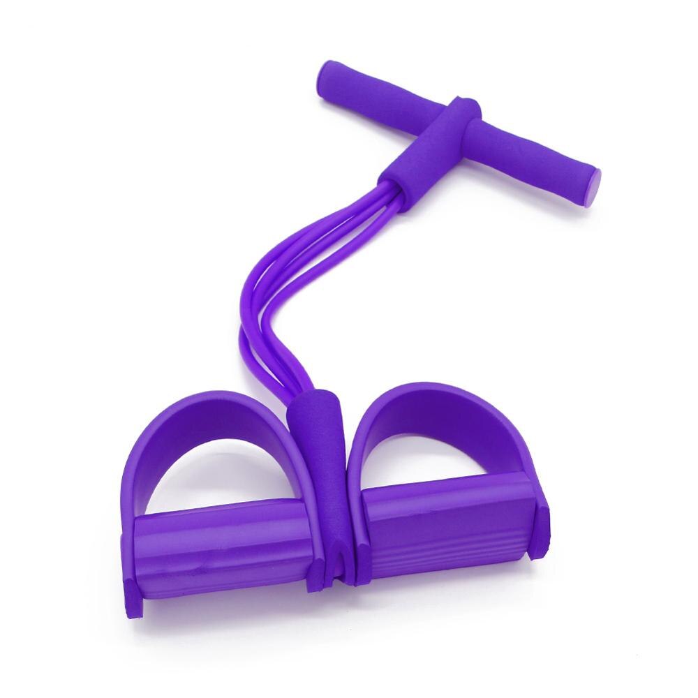 Widerstandsbänder 4-Röhren-Pedal-Fitnessseil, Latex-Pedaltrainer, Zugseil-Expander & Gummibänder