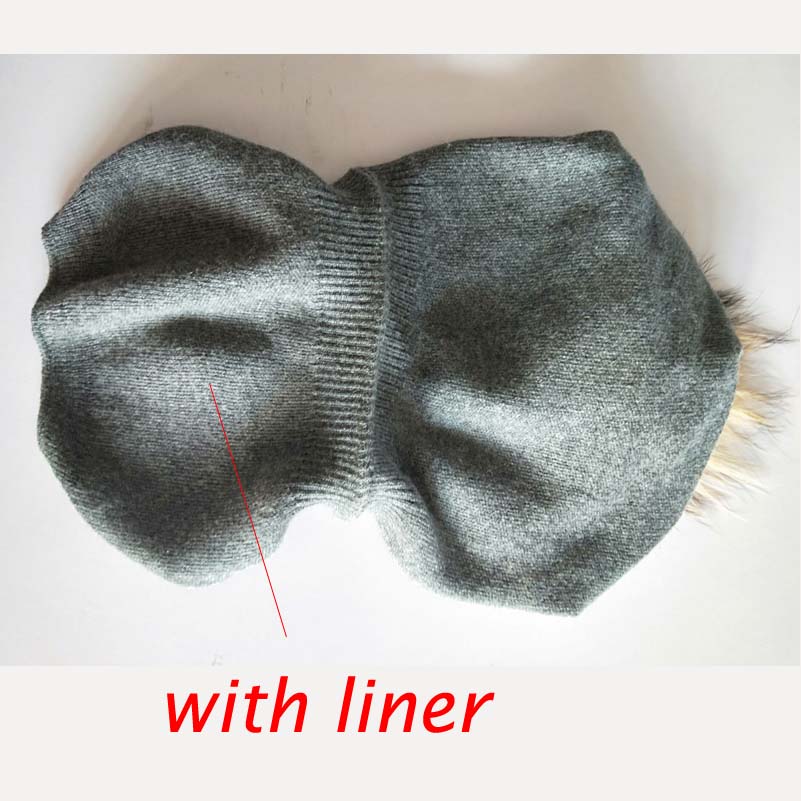 Frauen Wolle gestrickte Skullies Mützen, Lässige weibliche Kaschmirmütze