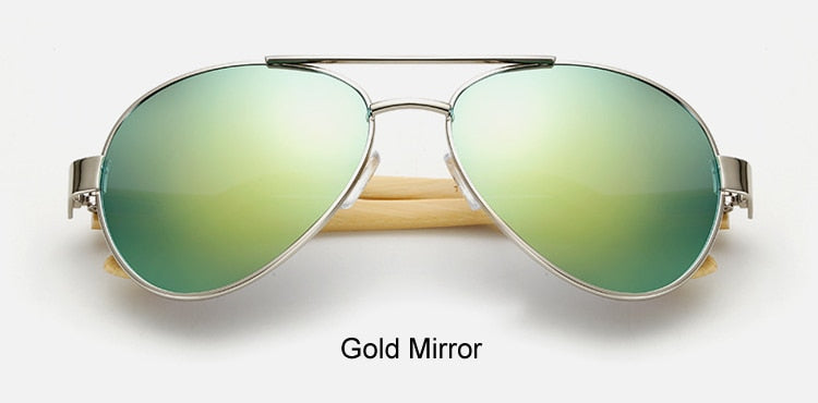 Ralferty Vintage Pilot Wood Sonnenbrille Herren & Damen UV400, Gradient Sonnenbrille
