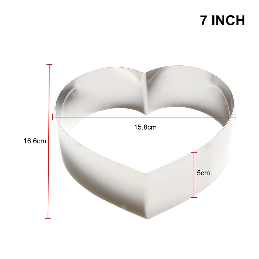 7-14 ZOLL Herz Kreis Form Hochzeit, besondere Anlässe, Gebäck Dekoration Form