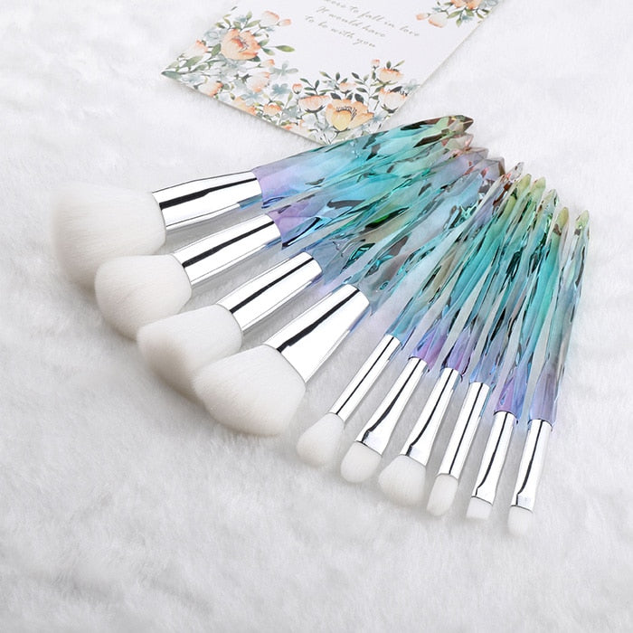 Diamant-Make-up-Pinsel-Set Kosmetik-Rouge-Pinsel, Puder-Grundierungs-Pinsel
